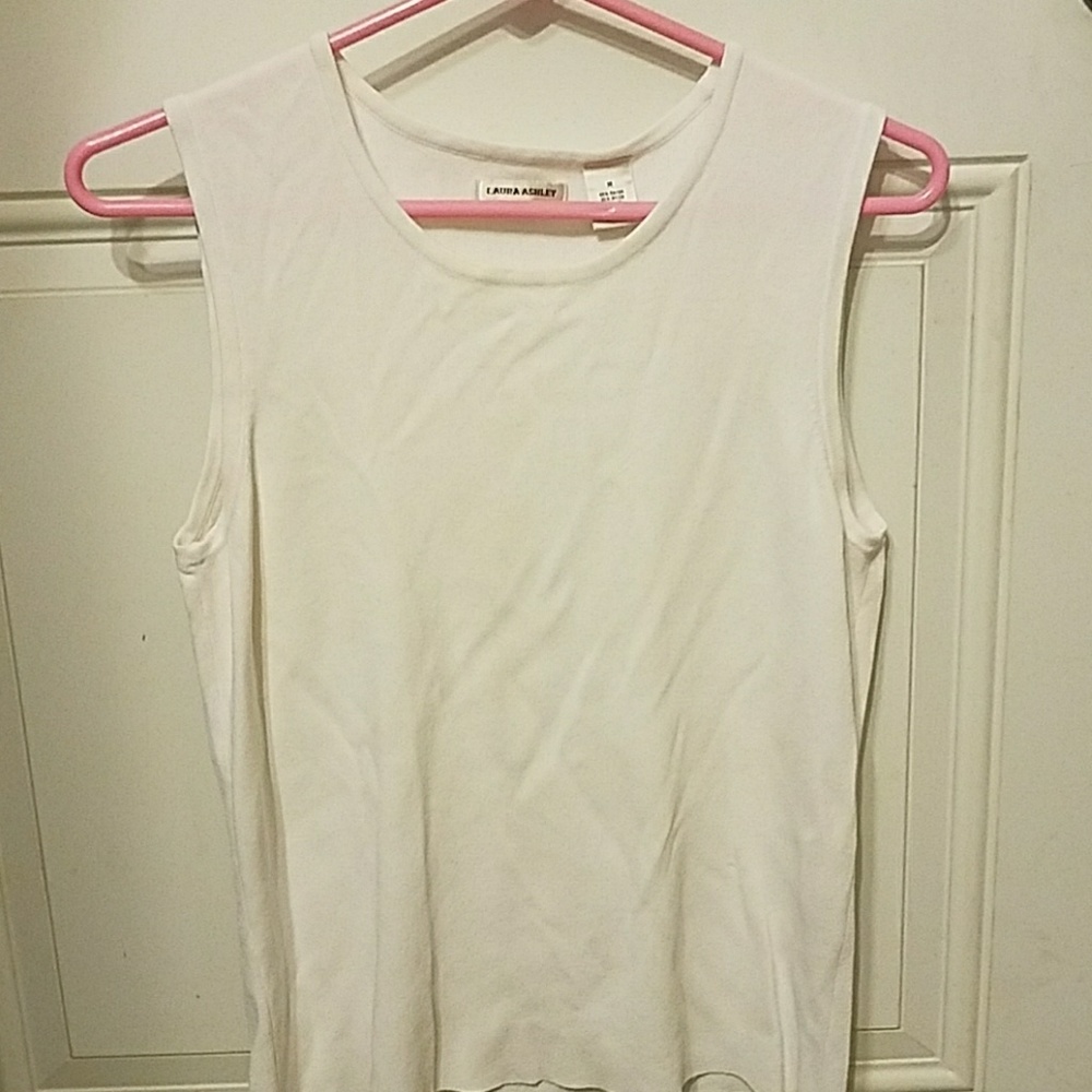 Laura ashley white tank top